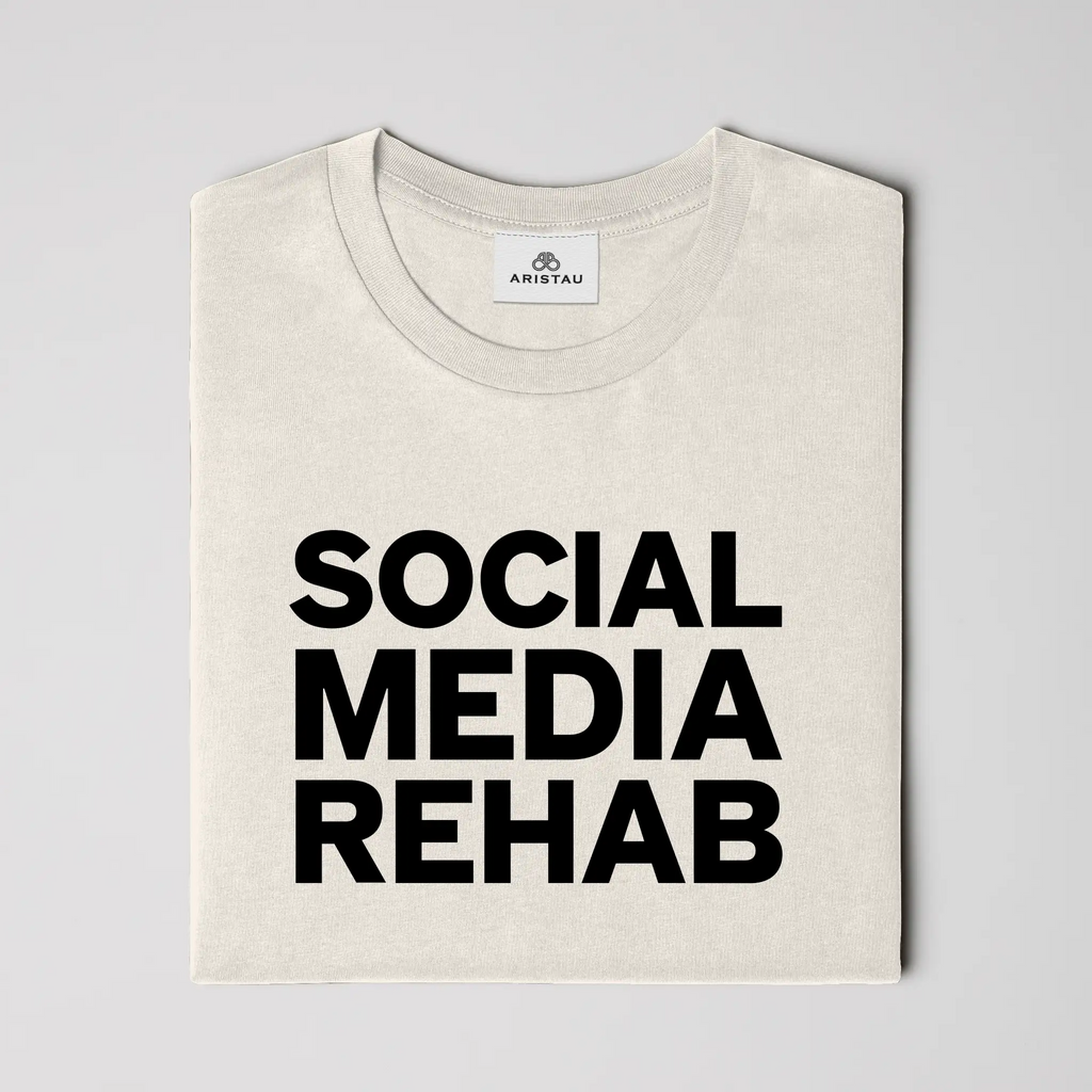SOCIAL MEDIA REHAB — ECRU / BLACK