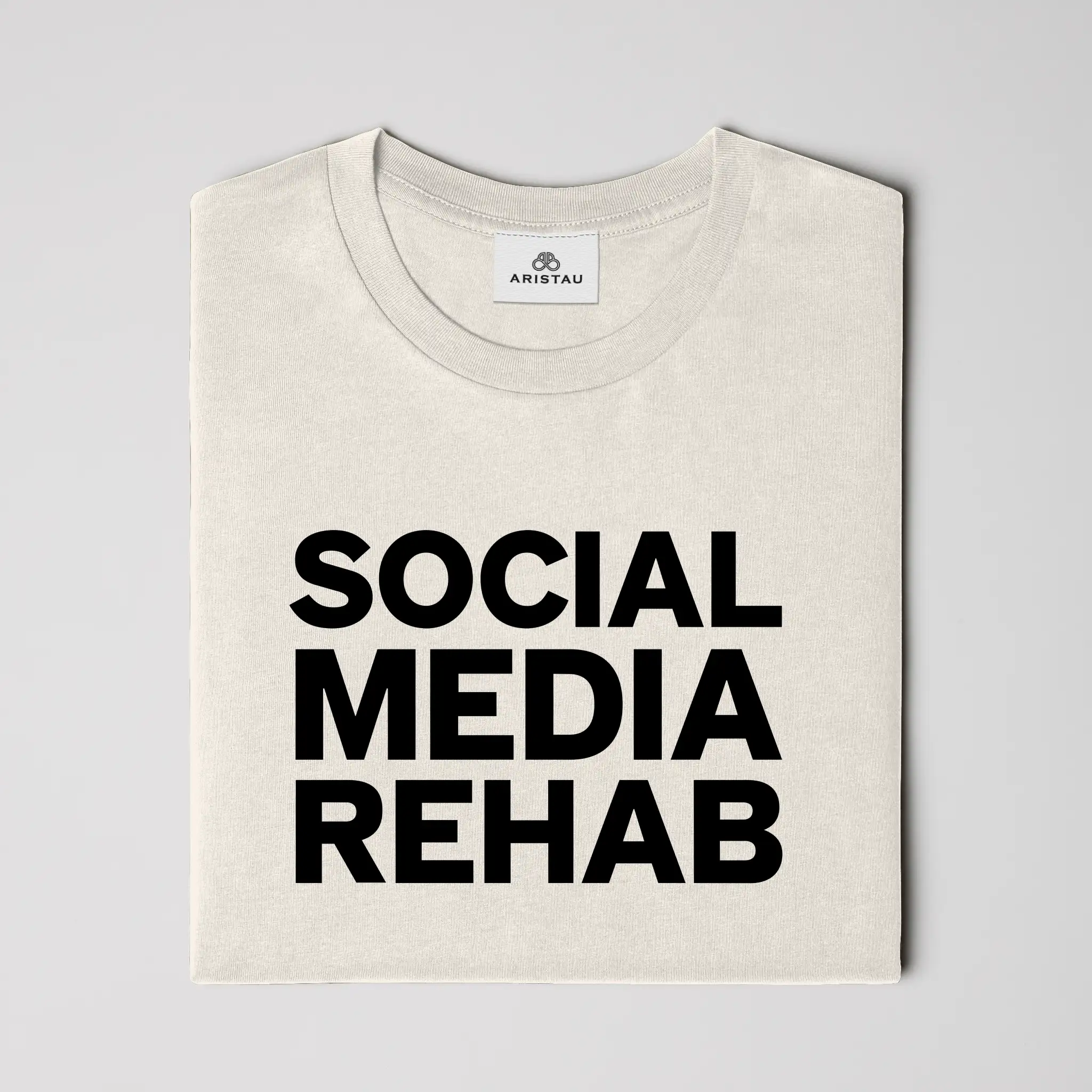 SOCIAL MEDIA REHAB — ECRU / BLACK