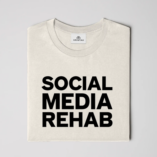 SOCIAL MEDIA REHAB — ECRU / BLACK