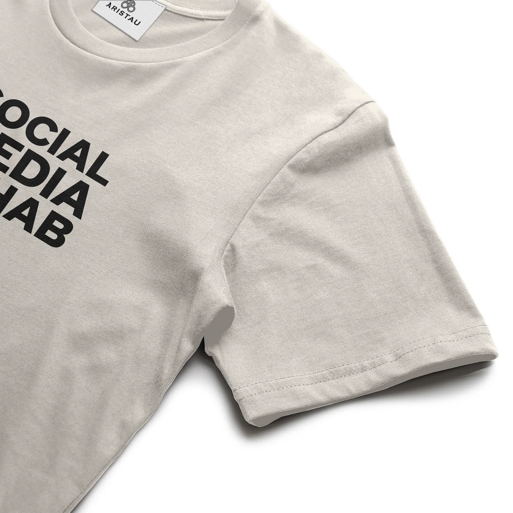 SOCIAL MEDIA REHAB — ECRU / BLACK
